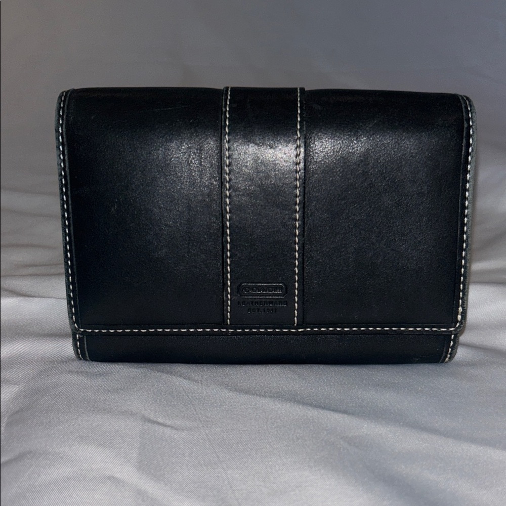Coach Black Leather Card Holder